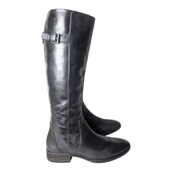 SAM EDELMAN Patton Black Leather Riding Boot Size 7.5M - Picture 3 of 10